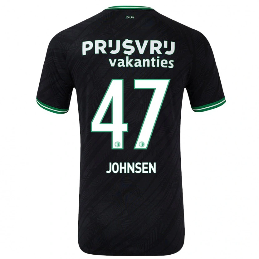 Danxen Kinder Mikael Torset Johnsen #47 Schwarz Grün Auswärtstrikot Trikot 2024/25 T-Shirt Schweiz