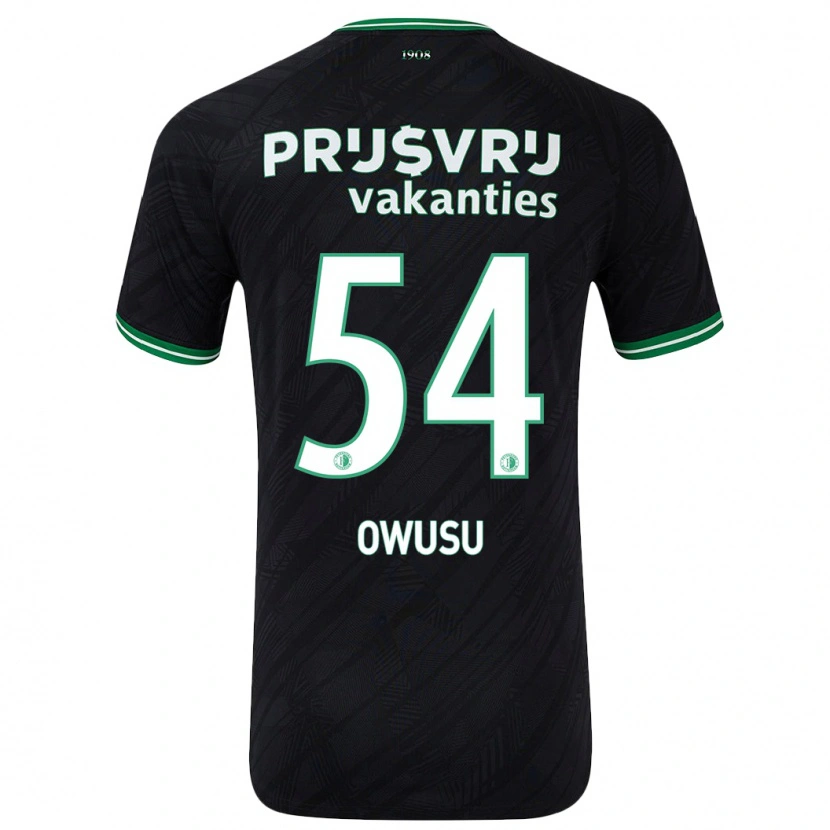 Danxen Kinder Denzel Owusu #54 Schwarz Grün Auswärtstrikot Trikot 2024/25 T-Shirt Schweiz