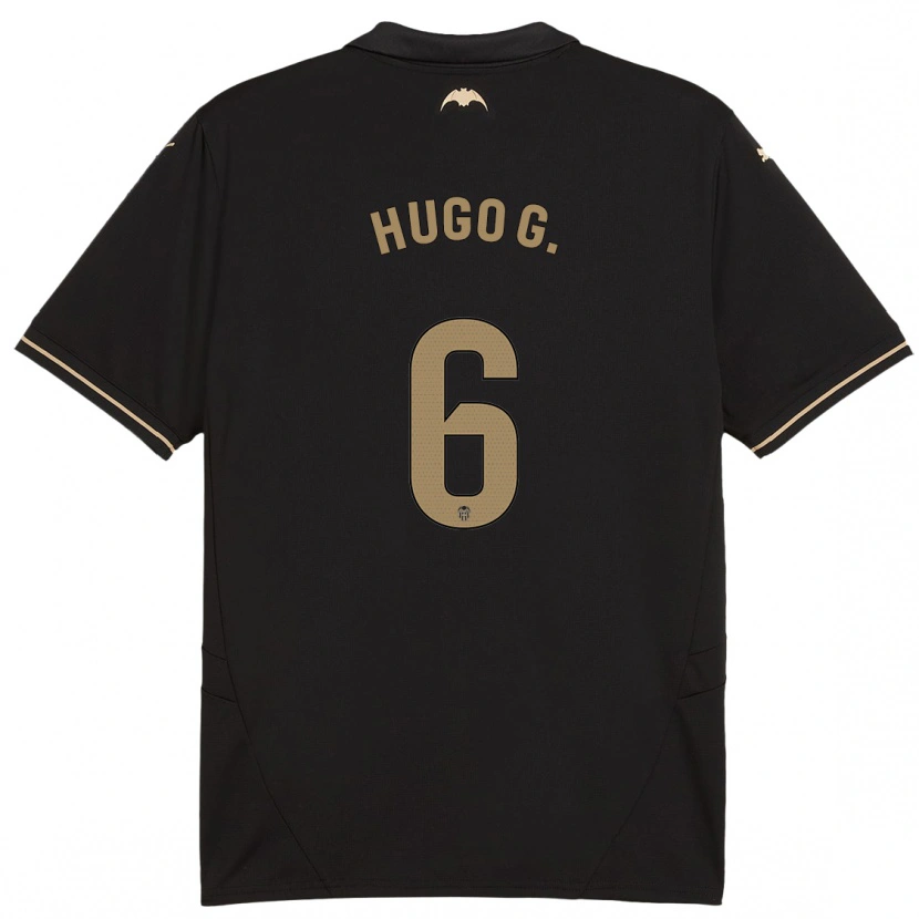 Danxen Kinder Hugo Guillamón #6 Schwarz Auswärtstrikot Trikot 2024/25 T-Shirt Schweiz