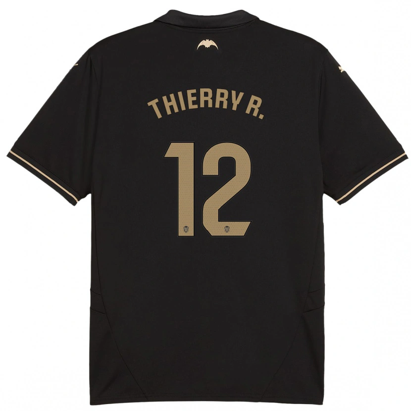 Danxen Kinder Thierry Correia #12 Schwarz Auswärtstrikot Trikot 2024/25 T-Shirt Schweiz