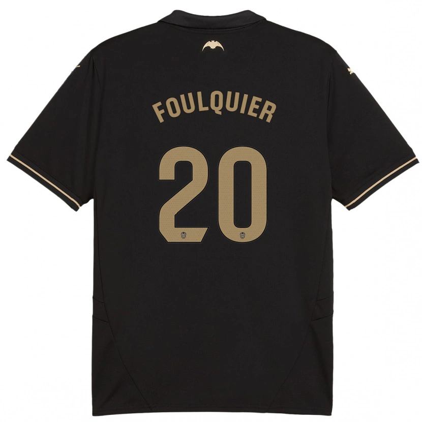 Danxen Kinder Dimitri Foulquier #20 Schwarz Auswärtstrikot Trikot 2024/25 T-Shirt Schweiz