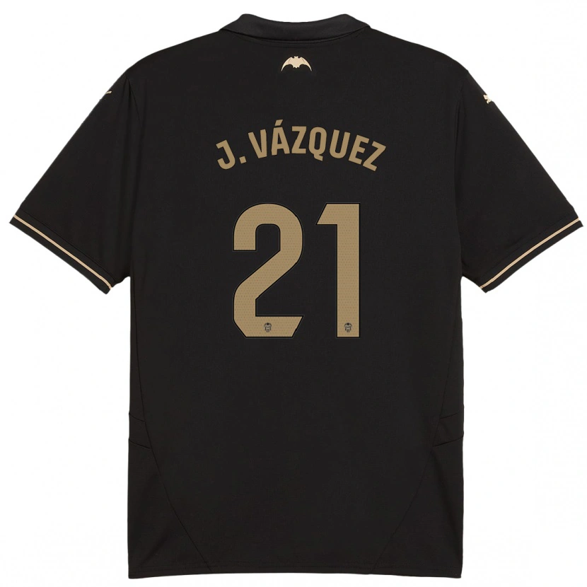 Danxen Kinder Jesús Vázquez #21 Schwarz Auswärtstrikot Trikot 2024/25 T-Shirt Schweiz