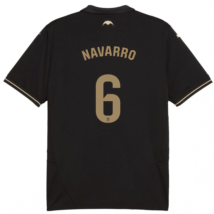 Danxen Kinder Javi Navarro #6 Schwarz Auswärtstrikot Trikot 2024/25 T-Shirt Schweiz