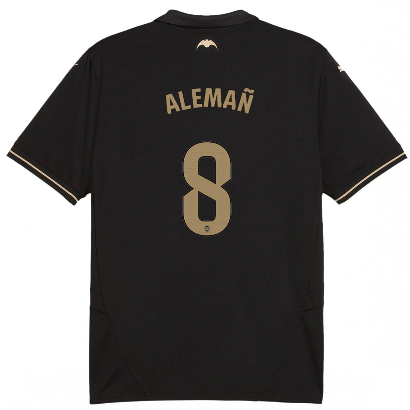 Danxen Kinder Pedro Alemañ #8 Schwarz Auswärtstrikot Trikot 2024/25 T-Shirt Schweiz