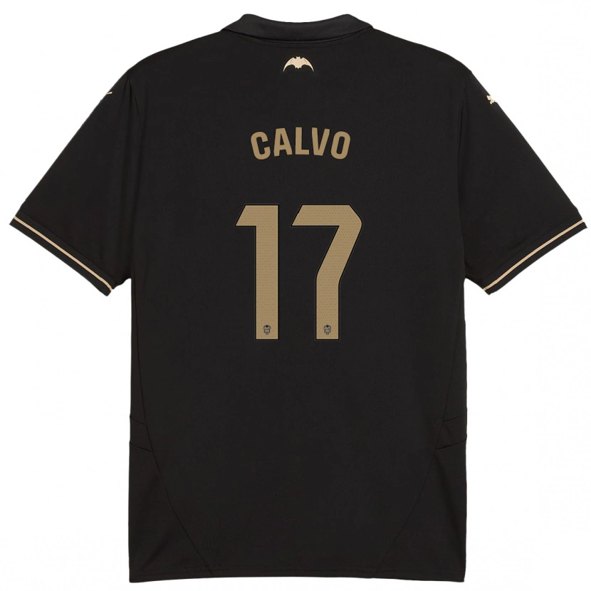 Danxen Kinder Borja Calvo #17 Schwarz Auswärtstrikot Trikot 2024/25 T-Shirt Schweiz