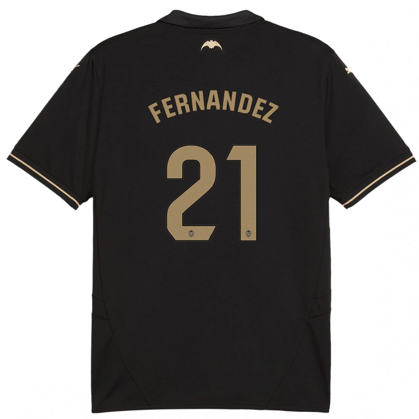 Danxen Kinder Estela Fernández #21 Schwarz Auswärtstrikot Trikot 2024/25 T-Shirt Schweiz