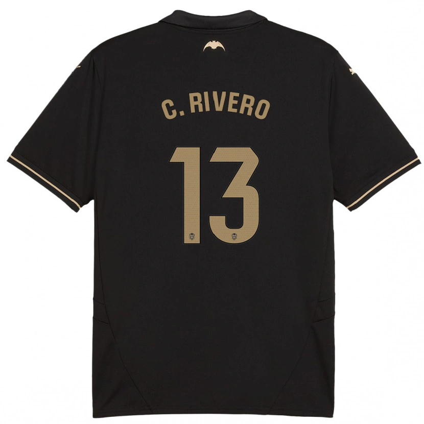 Danxen Kinder Cristian Rivero #13 Schwarz Auswärtstrikot Trikot 2024/25 T-Shirt Schweiz