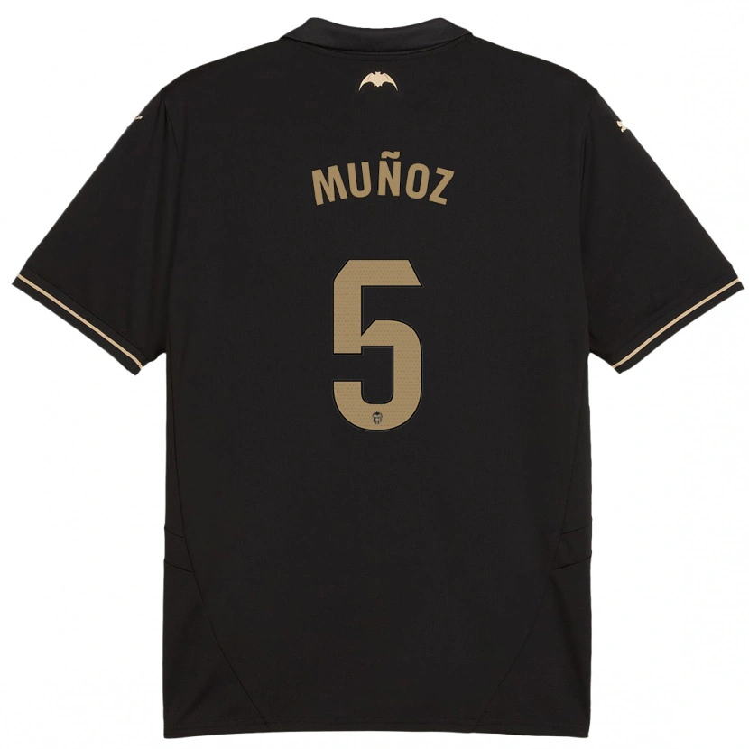 Danxen Kinder Iván Muñoz #5 Schwarz Auswärtstrikot Trikot 2024/25 T-Shirt Schweiz