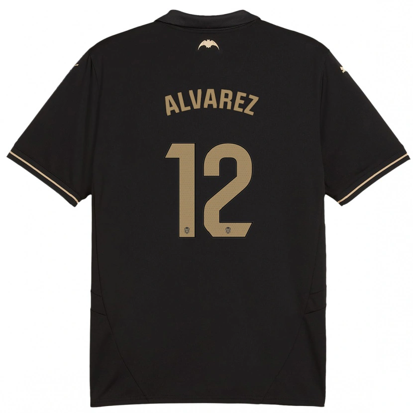 Danxen Kinder Sofia Alvarez #12 Schwarz Auswärtstrikot Trikot 2024/25 T-Shirt Schweiz