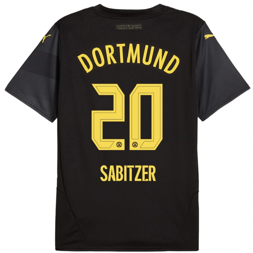 Danxen Kinder Marcel Sabitzer #20 Schwarz Gelb Auswärtstrikot Trikot 2024/25 T-Shirt Schweiz