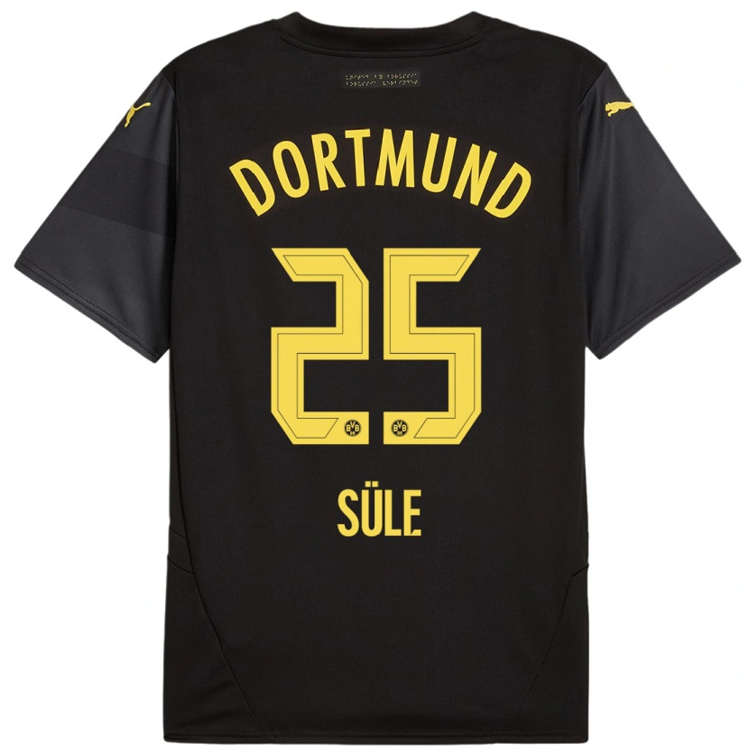 Danxen Kinder Niklas Süle #25 Schwarz Gelb Auswärtstrikot Trikot 2024/25 T-Shirt Schweiz