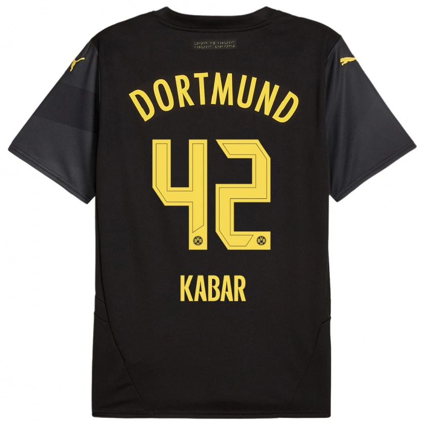 Danxen Kinder Almugera Kabar #42 Schwarz Gelb Auswärtstrikot Trikot 2024/25 T-Shirt Schweiz