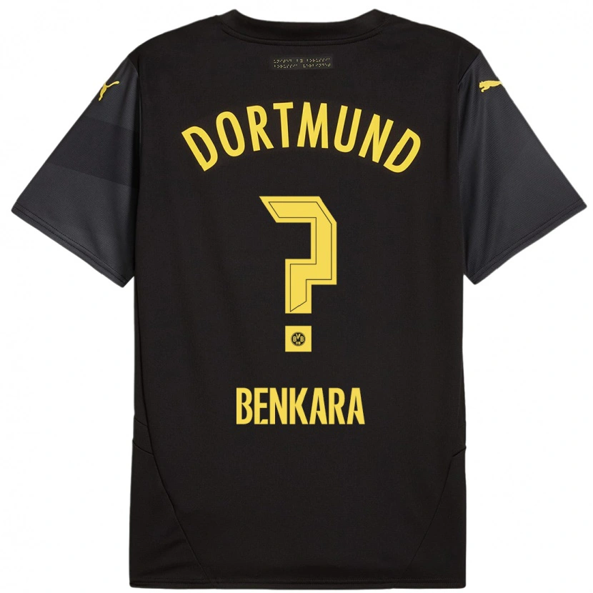 Danxen Kinder Elias Benkara #0 Schwarz Gelb Auswärtstrikot Trikot 2024/25 T-Shirt Schweiz