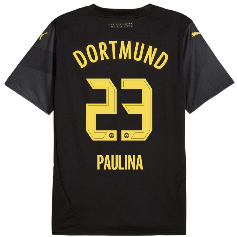 Danxen Kinder Jordi Paulina #23 Schwarz Gelb Auswärtstrikot Trikot 2024/25 T-Shirt Schweiz