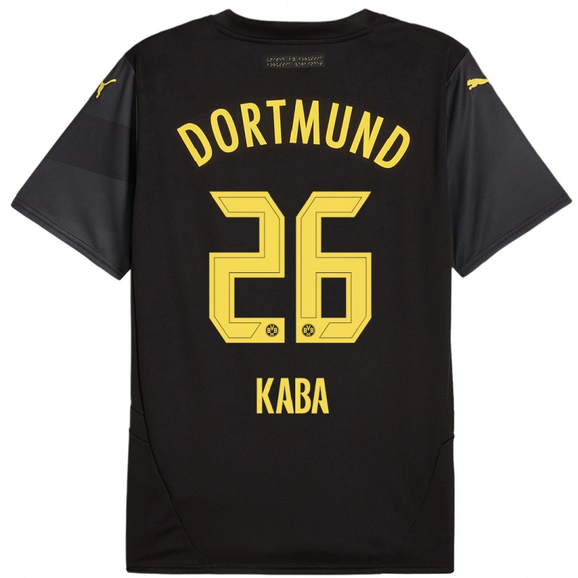 Danxen Kinder Mussa Kaba #26 Schwarz Gelb Auswärtstrikot Trikot 2024/25 T-Shirt Schweiz