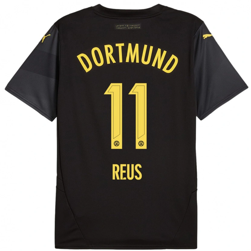 Danxen Kinder Marco Reus #11 Schwarz Gelb Auswärtstrikot Trikot 2024/25 T-Shirt Schweiz