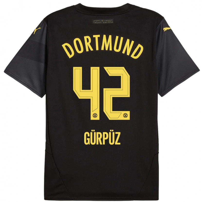 Danxen Kinder Goktan Gurpuz #42 Schwarz Gelb Auswärtstrikot Trikot 2024/25 T-Shirt Schweiz