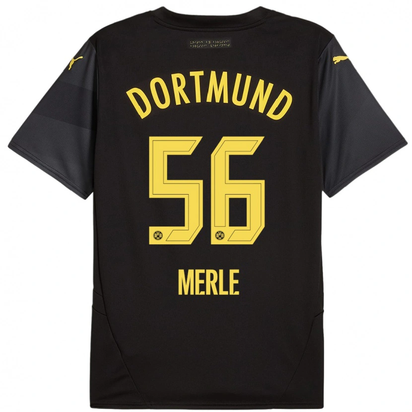 Danxen Kinder Albers Merle #56 Schwarz Gelb Auswärtstrikot Trikot 2024/25 T-Shirt Schweiz