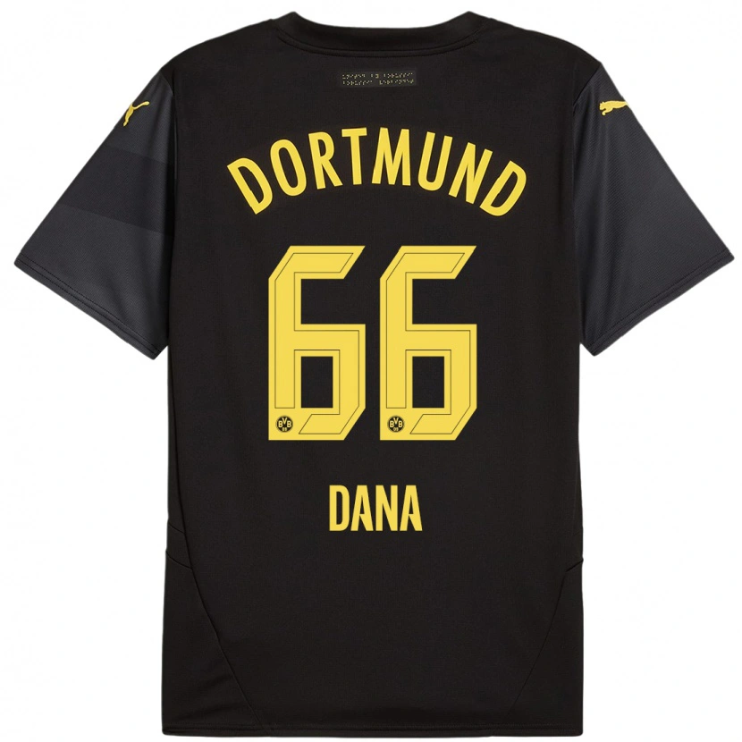 Danxen Kinder Bleckmann Dana #66 Schwarz Gelb Auswärtstrikot Trikot 2024/25 T-Shirt Schweiz