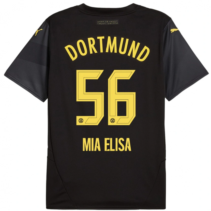 Danxen Kinder Bomnuter Mia Elisa #56 Schwarz Gelb Auswärtstrikot Trikot 2024/25 T-Shirt Schweiz