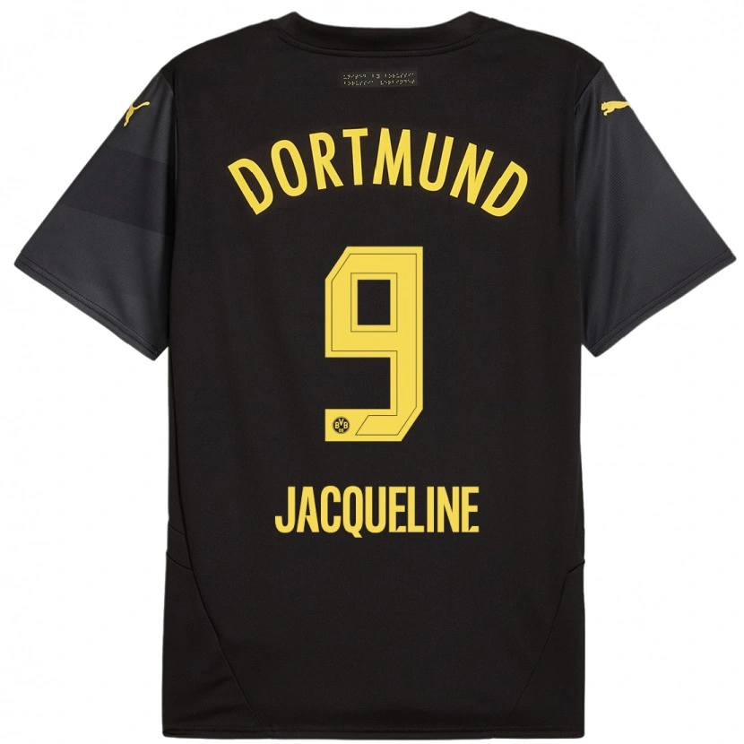 Danxen Kinder Moreno Jacqueline #9 Schwarz Gelb Auswärtstrikot Trikot 2024/25 T-Shirt Schweiz