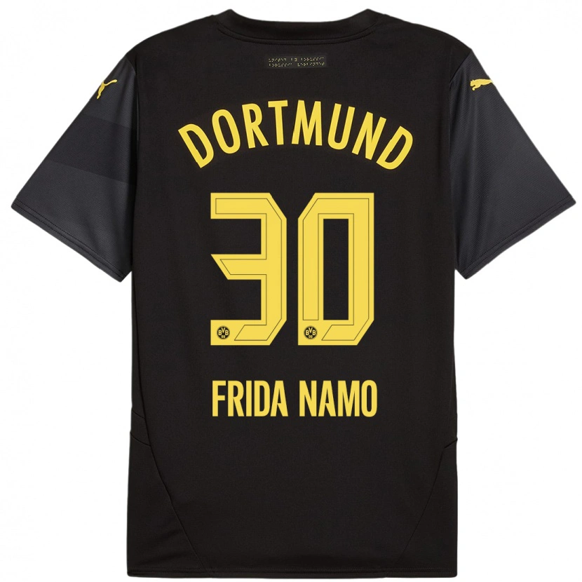 Danxen Kinder Ronning Frida Namo #30 Schwarz Gelb Auswärtstrikot Trikot 2024/25 T-Shirt Schweiz