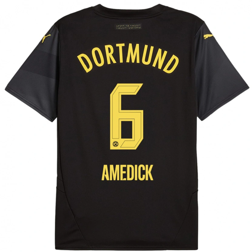 Danxen Kinder Maik Amedick #6 Schwarz Gelb Auswärtstrikot Trikot 2024/25 T-Shirt Schweiz