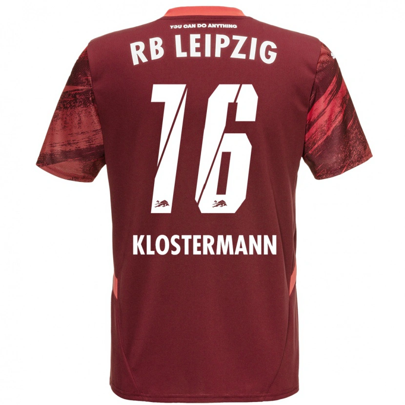 Danxen Kinder Lukas Klostermann #16 Burgunderrot Auswärtstrikot Trikot 2024/25 T-Shirt Schweiz