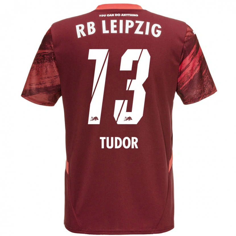 Danxen Kinder Aaron Tudor #13 Burgunderrot Auswärtstrikot Trikot 2024/25 T-Shirt Schweiz