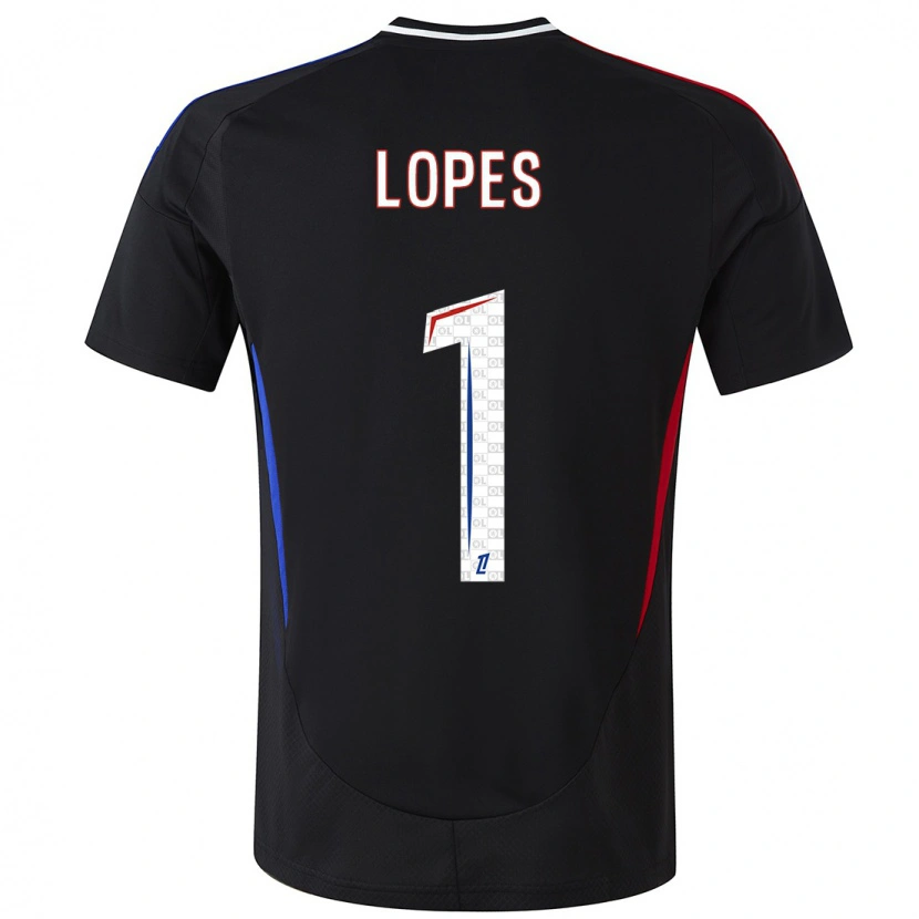 Danxen Kinder Anthony Lopes #1 Schwarz Auswärtstrikot Trikot 2024/25 T-Shirt Schweiz