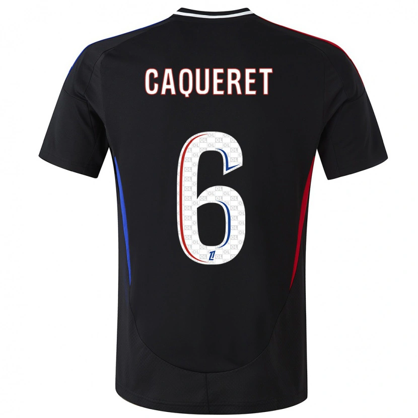 Danxen Kinder Maxence Caqueret #6 Schwarz Auswärtstrikot Trikot 2024/25 T-Shirt Schweiz