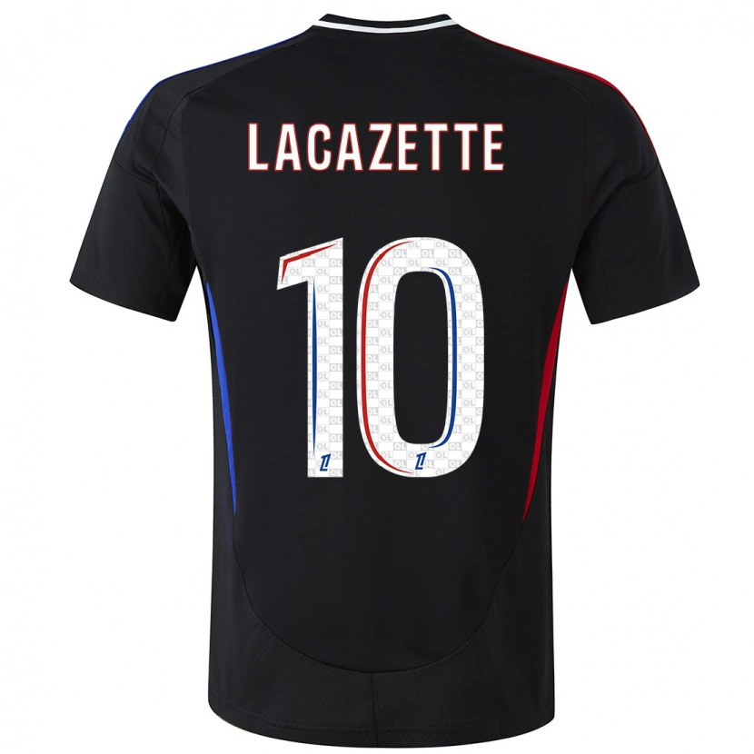 Danxen Kinder Alexandre Lacazette #10 Schwarz Auswärtstrikot Trikot 2024/25 T-Shirt Schweiz