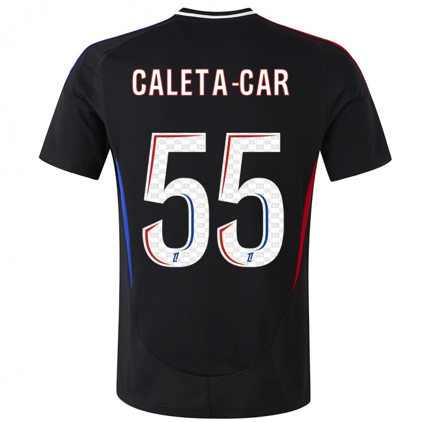 Danxen Kinder Duje Caleta-Car #55 Schwarz Auswärtstrikot Trikot 2024/25 T-Shirt Schweiz