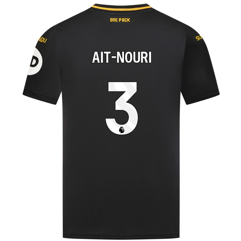 Danxen Kinder Rayan Aït-Nouri #3 Schwarz Auswärtstrikot Trikot 2024/25 T-Shirt Schweiz