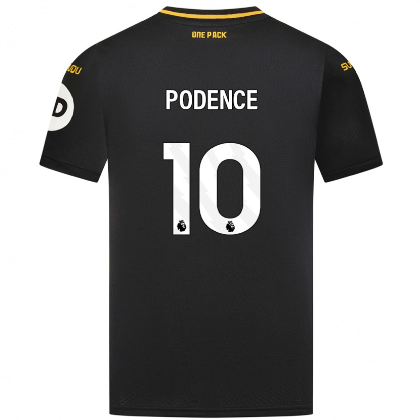 Danxen Kinder Daniel Podence #10 Schwarz Auswärtstrikot Trikot 2024/25 T-Shirt Schweiz