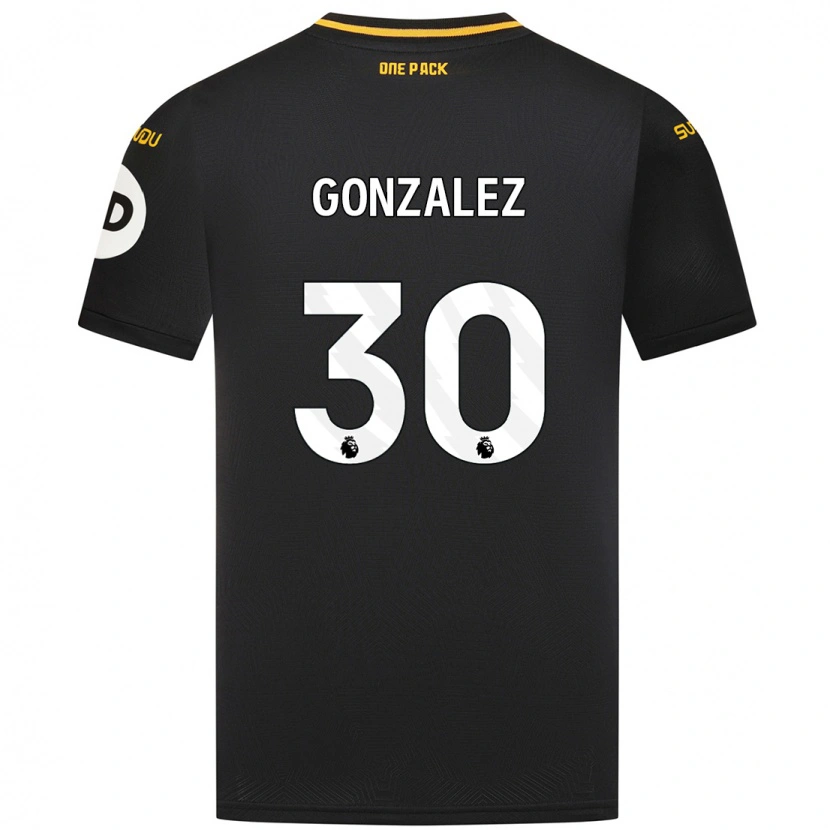 Danxen Kinder Enso González #30 Schwarz Auswärtstrikot Trikot 2024/25 T-Shirt Schweiz