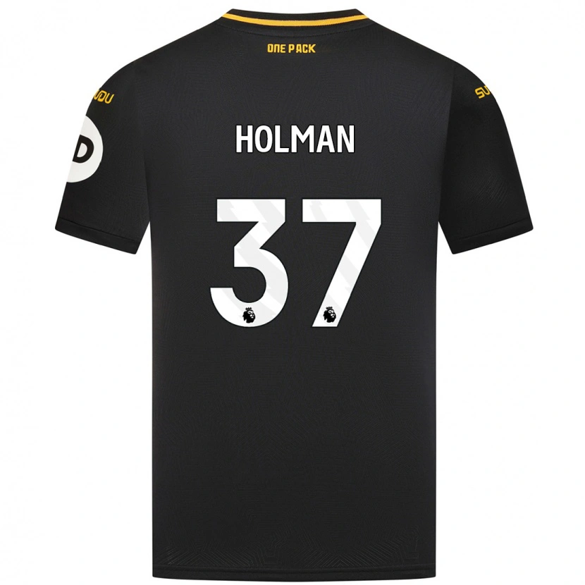 Danxen Kinder Fletcher Holman #37 Schwarz Auswärtstrikot Trikot 2024/25 T-Shirt Schweiz