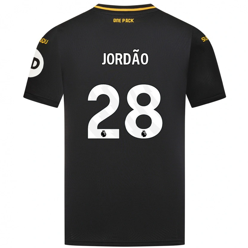 Danxen Kinder Bruno Jordão #28 Schwarz Auswärtstrikot Trikot 2024/25 T-Shirt Schweiz