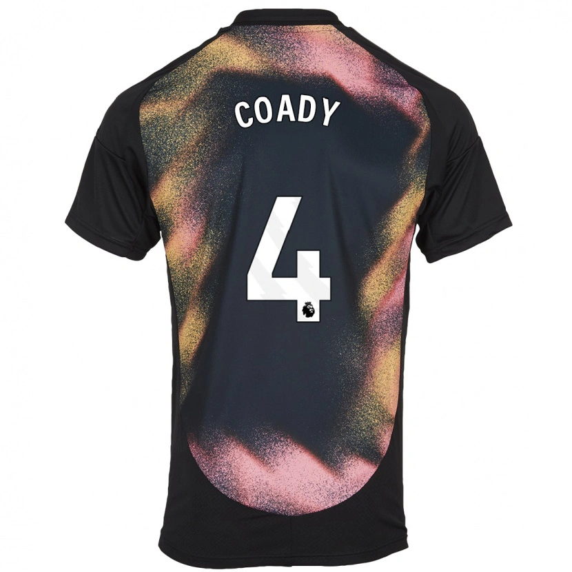 Danxen Kinder Conor Coady #4 Schwarz Weiß Auswärtstrikot Trikot 2024/25 T-Shirt Schweiz