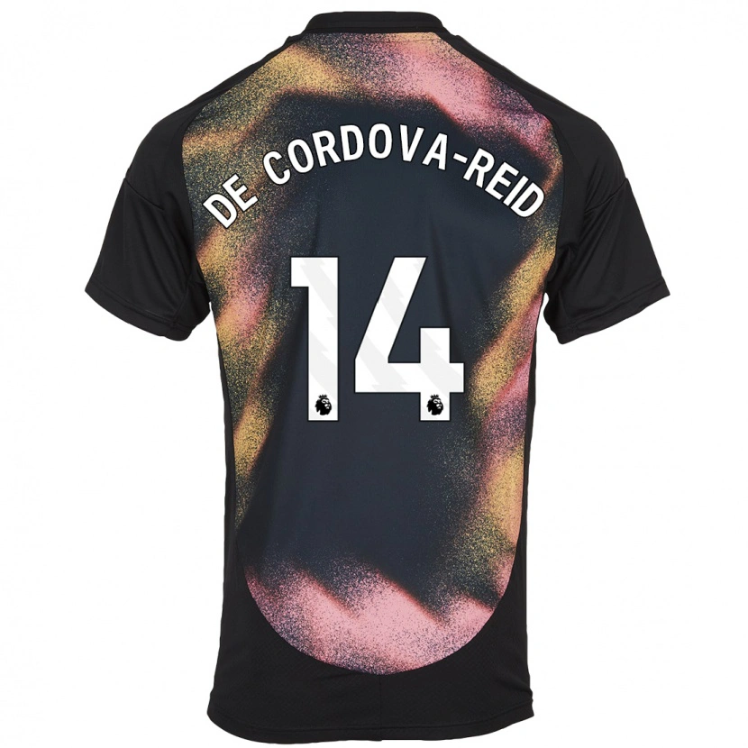 Danxen Kinder Bobby De Cordova-Reid #14 Schwarz Weiß Auswärtstrikot Trikot 2024/25 T-Shirt Schweiz