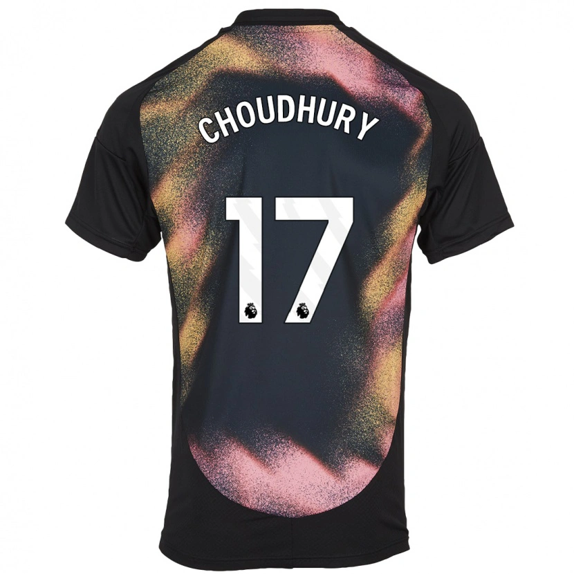 Danxen Kinder Hamza Choudhury #17 Schwarz Weiß Auswärtstrikot Trikot 2024/25 T-Shirt Schweiz