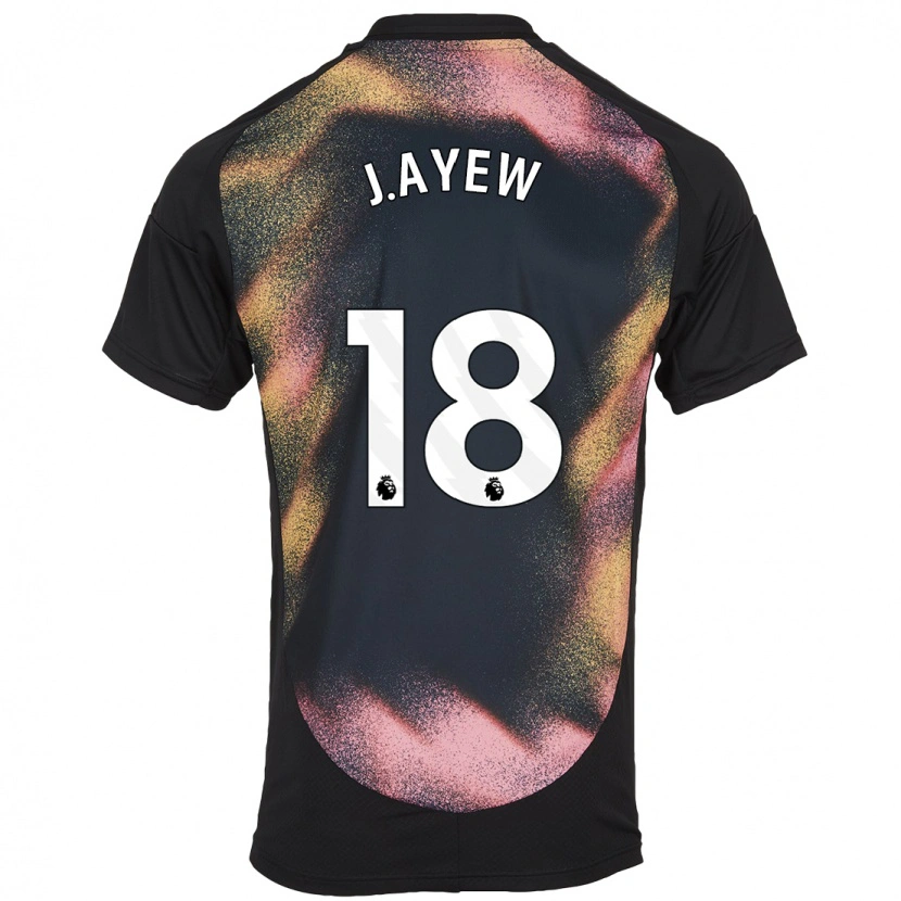 Danxen Kinder Jordan Ayew #18 Schwarz Weiß Auswärtstrikot Trikot 2024/25 T-Shirt Schweiz