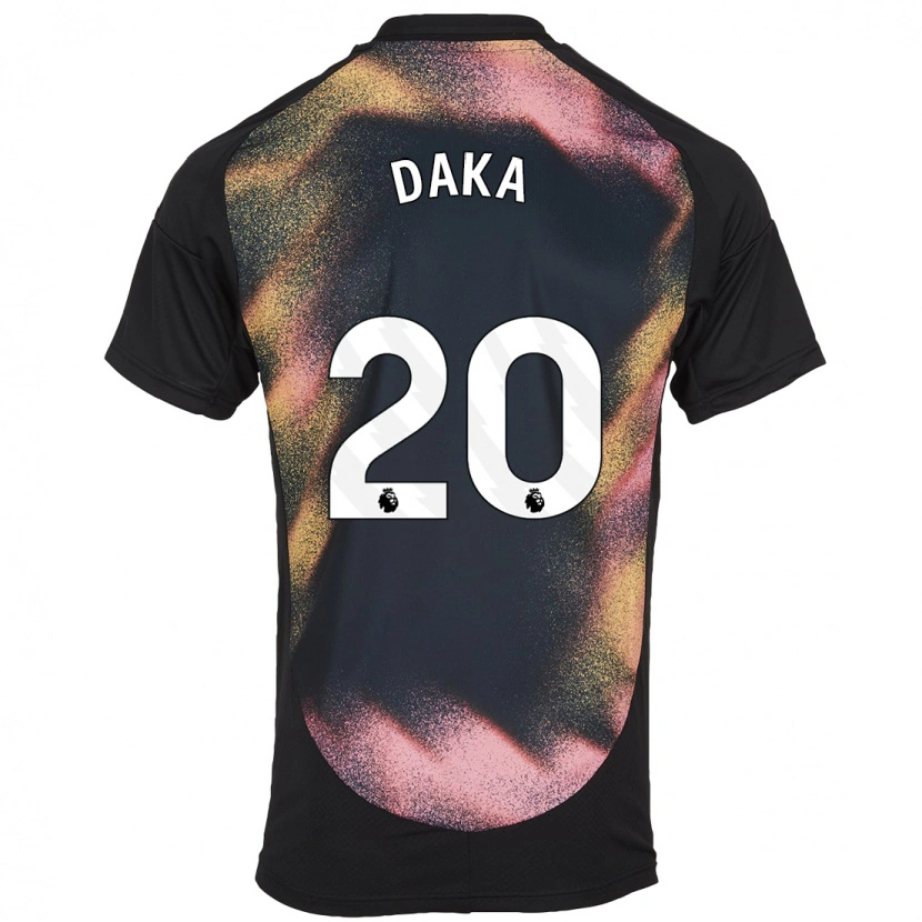 Danxen Kinder Patson Daka #20 Schwarz Weiß Auswärtstrikot Trikot 2024/25 T-Shirt Schweiz