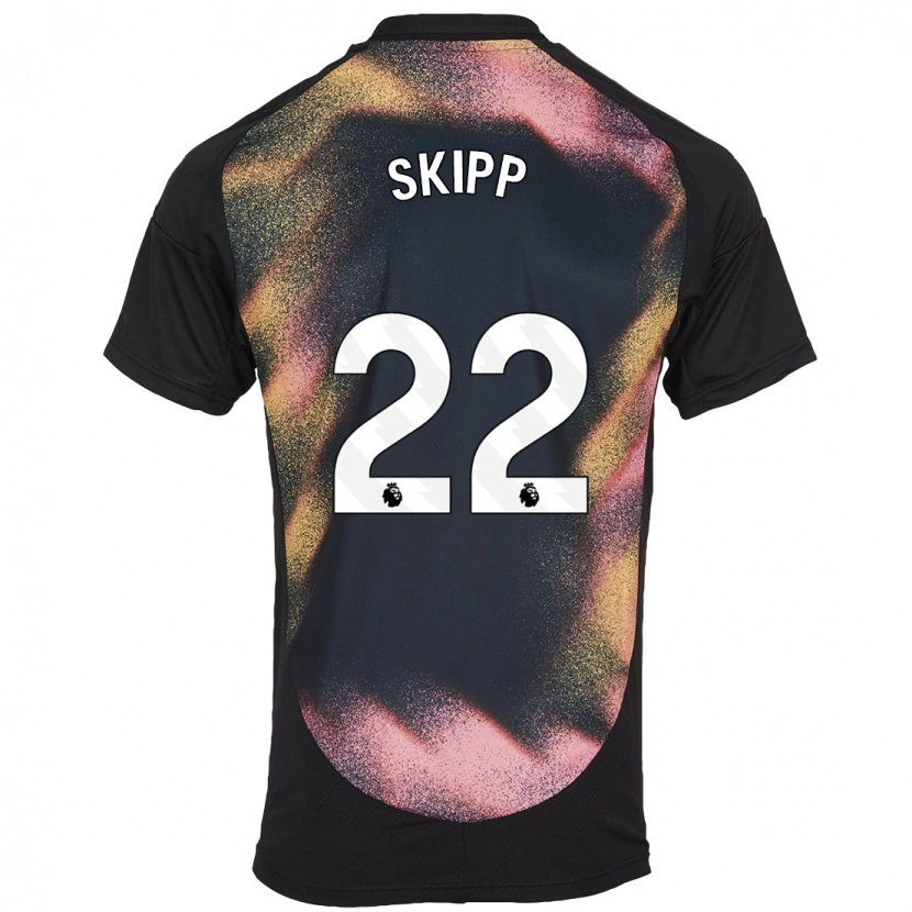 Danxen Kinder Oliver Skipp #22 Schwarz Weiß Auswärtstrikot Trikot 2024/25 T-Shirt Schweiz