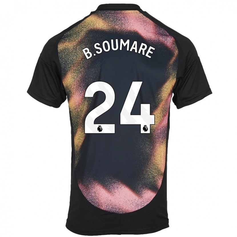 Danxen Kinder Boubakary Soumaré #24 Schwarz Weiß Auswärtstrikot Trikot 2024/25 T-Shirt Schweiz