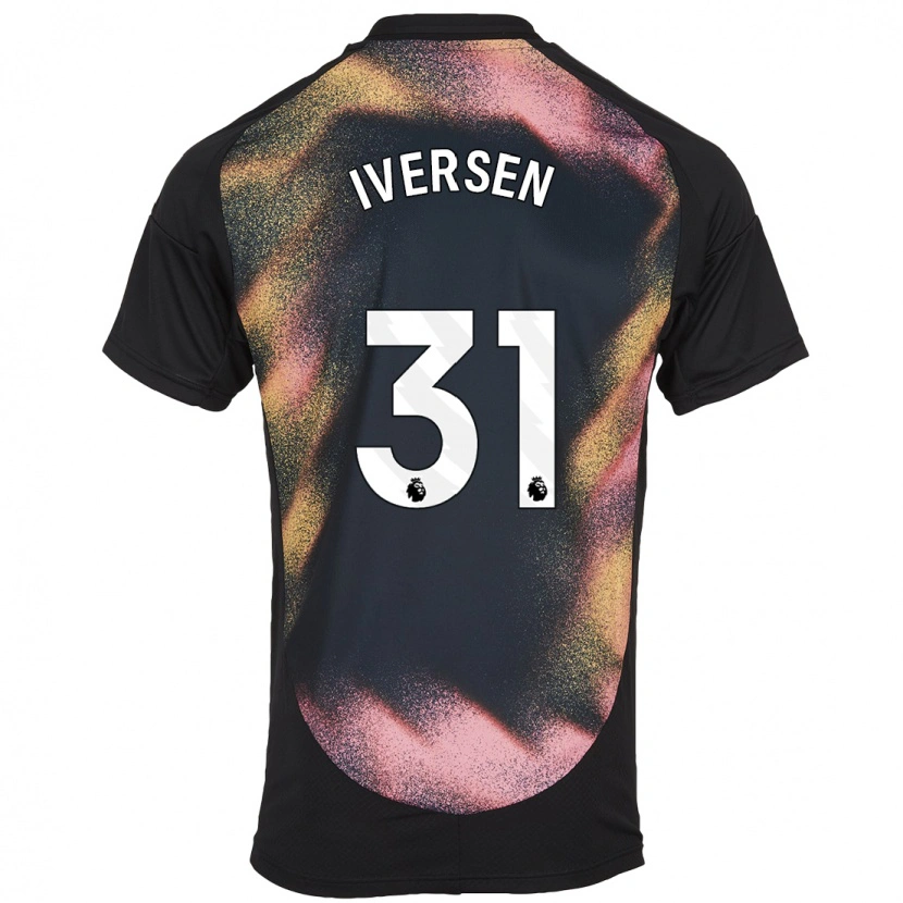 Danxen Kinder Daniel Iversen #31 Schwarz Weiß Auswärtstrikot Trikot 2024/25 T-Shirt Schweiz