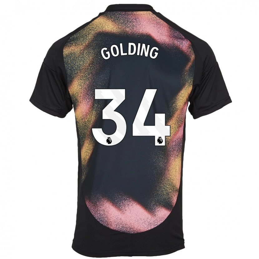 Danxen Kinder Michael Golding #34 Schwarz Weiß Auswärtstrikot Trikot 2024/25 T-Shirt Schweiz