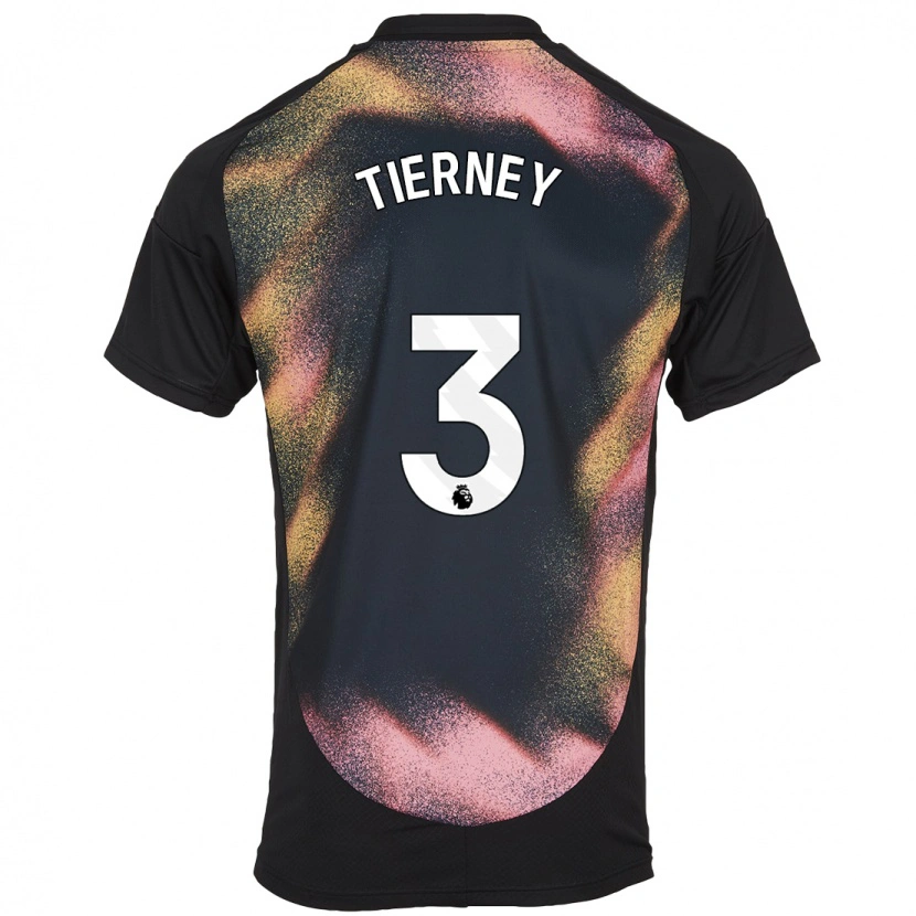 Danxen Kinder Sam Tierney #3 Schwarz Weiß Auswärtstrikot Trikot 2024/25 T-Shirt Schweiz