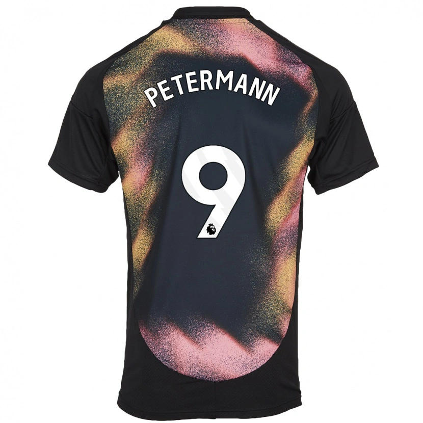 Danxen Kinder Lena Petermann #9 Schwarz Weiß Auswärtstrikot Trikot 2024/25 T-Shirt Schweiz