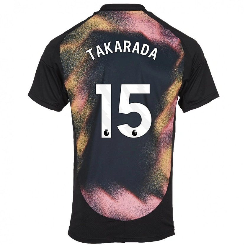 Danxen Kinder Saori Takarada #15 Schwarz Weiß Auswärtstrikot Trikot 2024/25 T-Shirt Schweiz